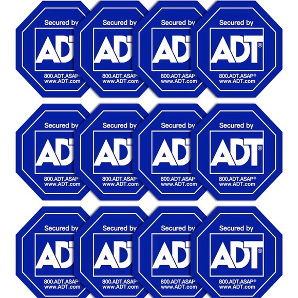 ADT Other - ADT Blue and White Security Decals - 12 Pack x 3
